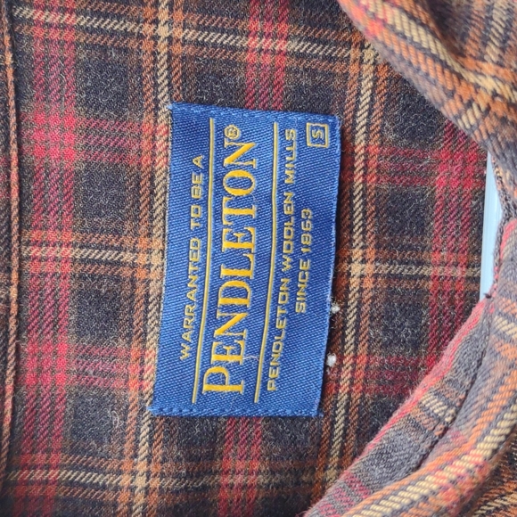 🏵️ Pendleton Plaid Merino Wool Button Down Shirt - Picture 4 of 6